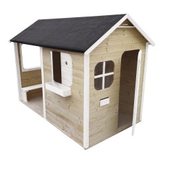 Cabane enfant - Maison en bois enfant patio avec plancher et grande terrasse