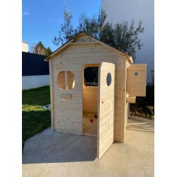 Cabane enfant BALI - Ma première maison de jardin enfant en bois brut