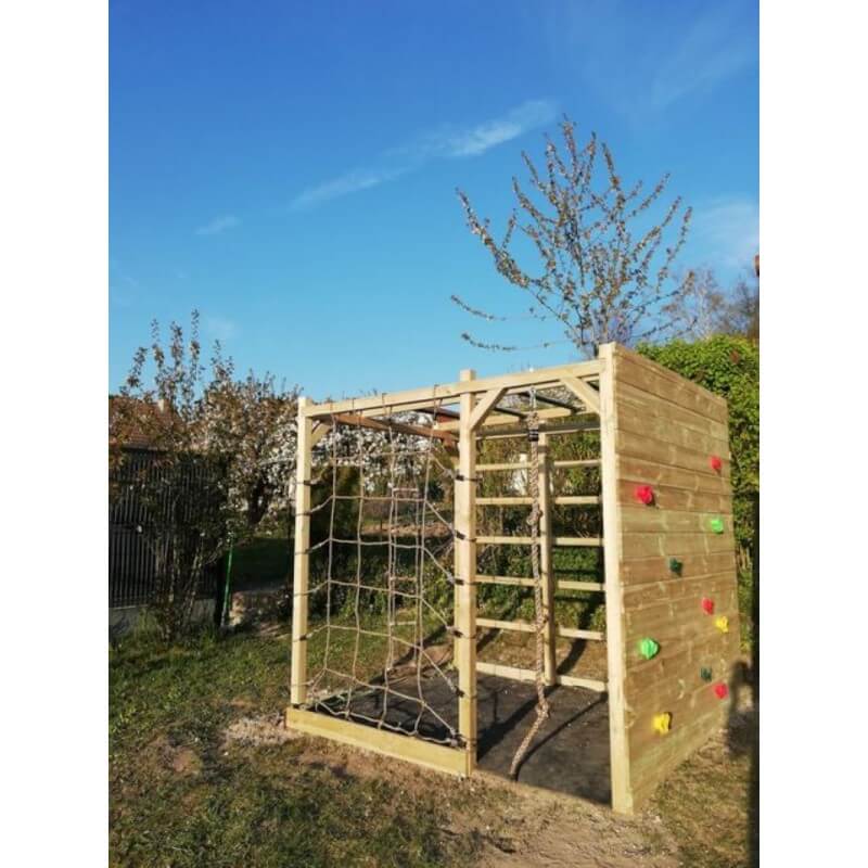 Cube D'escalade En Bois Mamabrum – Tunnel Et Aire De Jeux Pour Enfants Dès 3 Ans – Développe Motricité Et Confiance