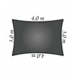 Voile d'ombrage rectangle 3,0 x 4,0 x 3,0 x 4,0m