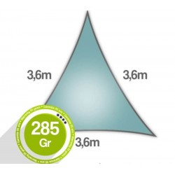 Voile d'ombrage triangle 3,6 x 3,6 x 3,6m
