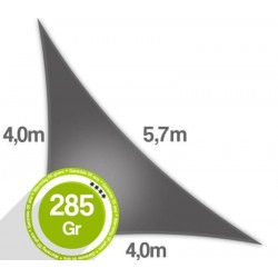 Voile d'ombrage triangle 90° 4,0 x 4,0 x 5,7m