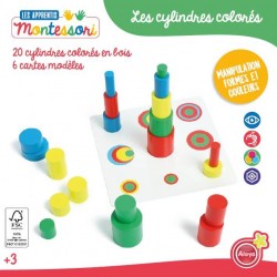 Jeu des cylindres colorés - Jeux Montessori