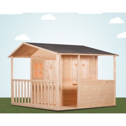 Cabane enfant brute - Maison enfant NINO en bois cottage avec terrasse
