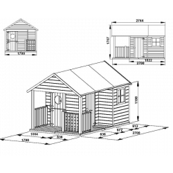 Maison SYMA - Maison de jardin en bois autoclave