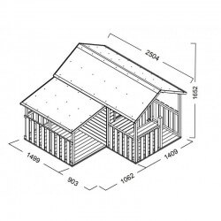 Maison BIANKA - Maison de jardin en bois avec garage