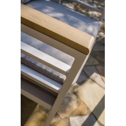 Ensemble repas de jardin CAYENNE 7 places en aluminium - BLANC