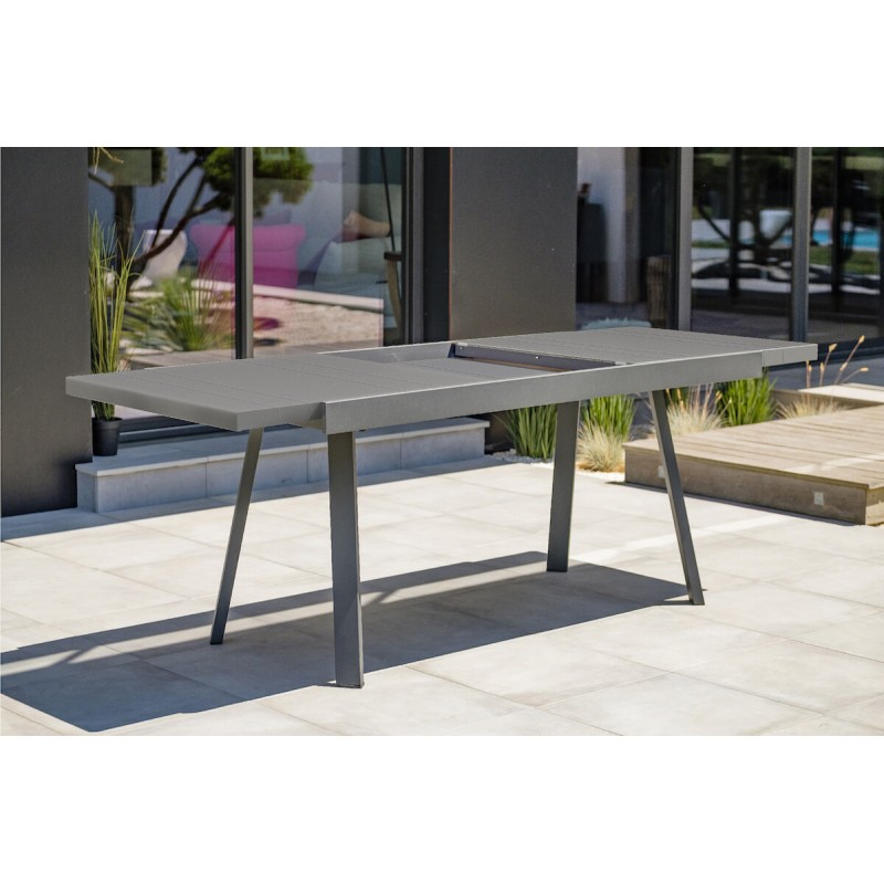 Table De Jardin Extensible Aluminium – 127 à 165 Cm De Long, Noir – Revêtement Poudre Résistant Intempéries | Table Rallongue Extérieure