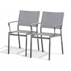 Lot composé de 2 fauteuils de jardin STOCKHOLM-FT empilables