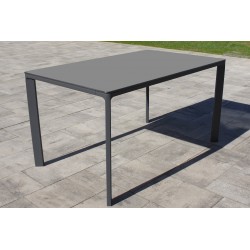 Table de jardin MEET (160x90 cm) en aluminium laqué et peinture Epoxy - GRIS ANTHRACITE