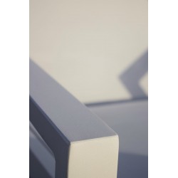 Bain de soleil multi-positions IBIZA en aluminium et textilène - BLANC