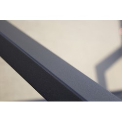 Bain de soleil multi-positions IBIZA en aluminium et textilène - NOIR