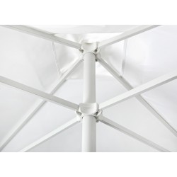 Parasol ouverture push-up EOLO (250x250 cm) en aluminium laqué et toile polyester - BLANC