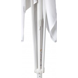 Parasol ouverture push-up EOLO (250x250 cm) en aluminium laqué et toile polyester - BLANC