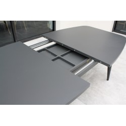 Table de jardin à rallonge PILAT (200/260x110 cm) en aluminium - GRIS ANTHRACITE