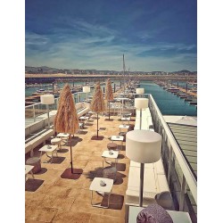 Pied de parasol FIT (diam. 45 mm) en acier laqué - MARRON