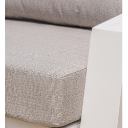 Salon bas de jardin IBIZA 5 places en aluminium - BLANC