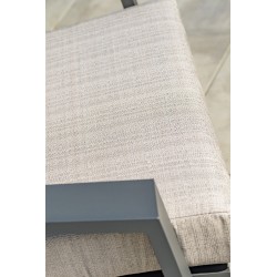 Salon bas de jardin IBIZA 5 places en aluminium - GRIS ANTHRACITE
