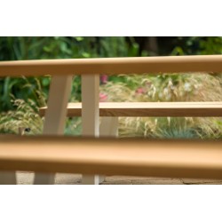 Banc 4 personnes en aluminium et teck - SEYCHELLES