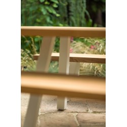 Banc 4 personnes en aluminium et teck - SEYCHELLES