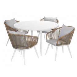 Lot de 2 - Fauteuil de jardin en résine tressée et structure aluminium - MALDIVES