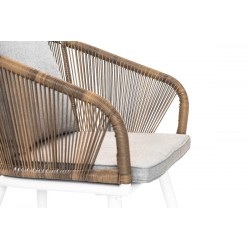 Lot de 2 - Fauteuil de jardin en résine tressée et structure aluminium - MALDIVES